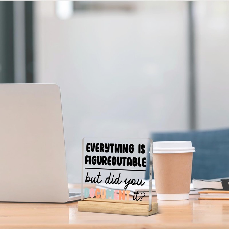 Funny Office Decor Inspirational Gifts for HR Coworkers Colleague Everything