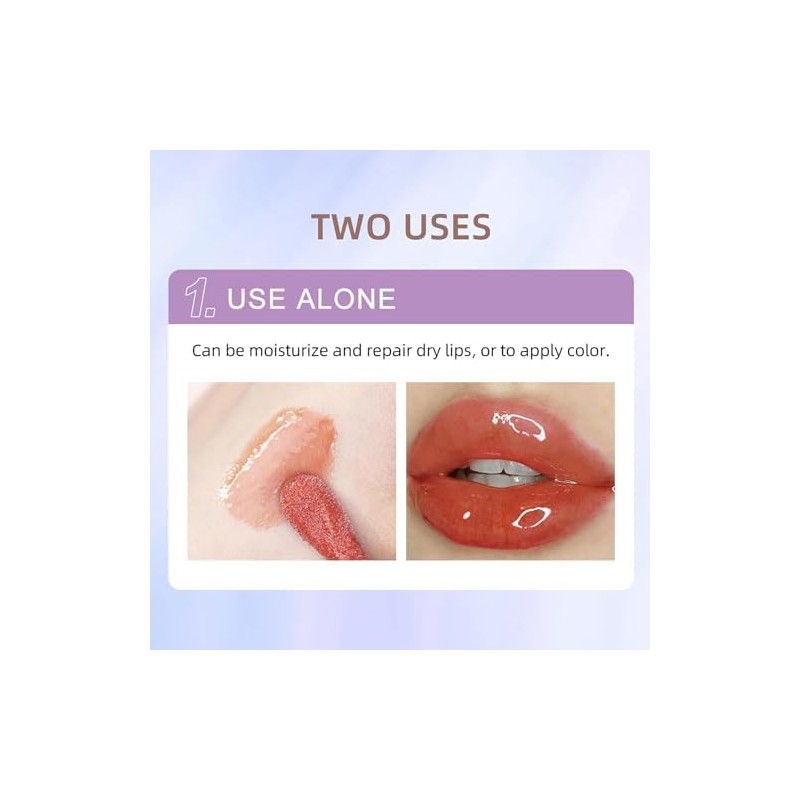 Aceite Labial, Brillo Labial Voluminizador, Cuidado de Los Labios,3