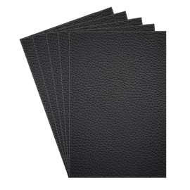 BERYLER 5Pcs 8x12 Inch Black Leather Repair Tape Self-Adhesive Patch for Couch, Sofas, Handbags, Jackets, Furniture, Car Seats