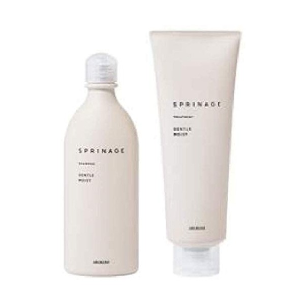 Sprinage Shampoo Gentle Moist 9.5 fl oz (280 ml), Sprinage Treatment, Gentle Moist 8.1 oz (230 g) Set