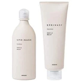 Sprinage Shampoo Gentle Moist 9.5 fl oz (280 ml), Sprinage Treatment, Gentle Moist 8.1 oz (230 g) Set