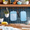 KitchenAid KA Gingham PH Pot Holder Set, 7"x10", Blue Velvet