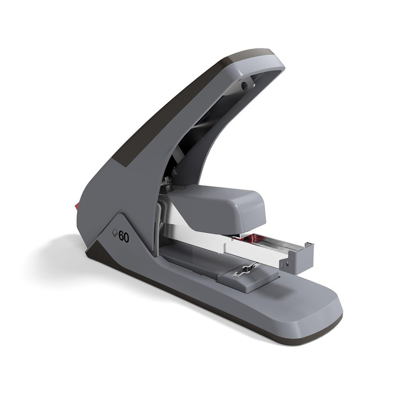 STAPLES TRU RED One-Touch Stapler, 60-Sheet Capacity, Gray/Black (TR58490)