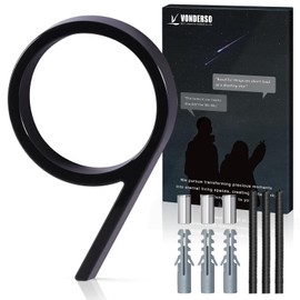 5 Inch Floating House Number 9, VONDERSO Black Metal Modern Outdoor Address Sign for Yard Street and Mailbox, Zinc Alloy Solid Address Numbers and Letters with Exquisite Drawing Process