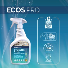 ECOS PRO PL9330/6 Stainless Steel Cleaner and Polish, 32 FL Oz (Pack of 6)