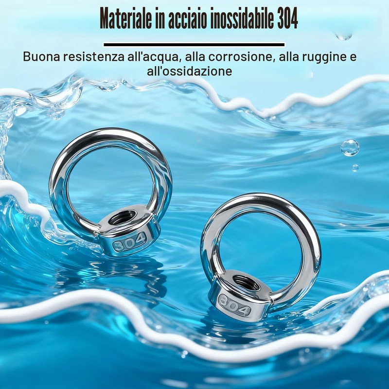 6 Pezzi Dado Ad Anello M12, Dado A Occhiello M12