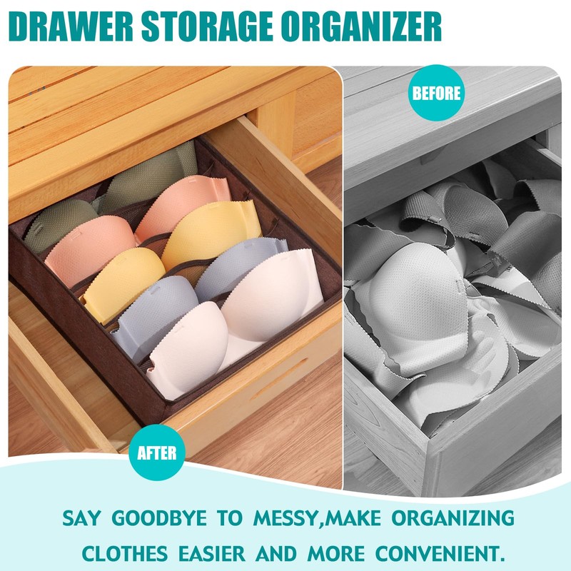 Cawek Bra Storage Drawers Organizer for Clothing Underwear Drawer Organizer