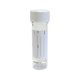 Qualicare 3 X WHITE LID LABELED 30ML SPECIMEN UNIVERSAL SAMPLE CLEAR POLYPROPYLENE PLASTIC BOTTLE CONTAINERS