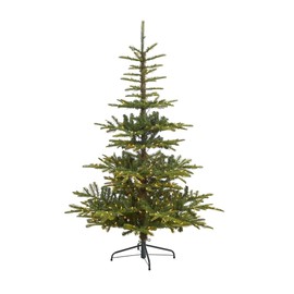 Nearly Natural 6ft. Layered Washington Spruce Artificial Christmas Tree with 350 Clear LED Lights and 705 Bendable Branches