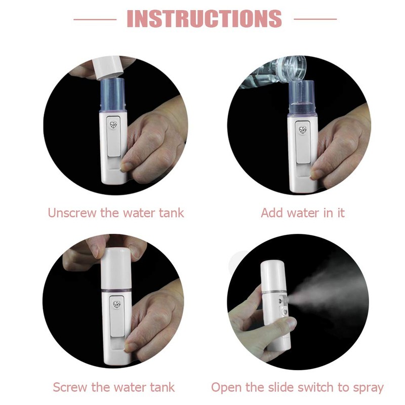 Nano Facial Mister Moisturizing Atomization Humidifier Cool Mist Facial Steamer