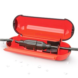 Electrical Wire Cover Extension Cord Protector for Outdoor Cables Protect Connections (Orange)