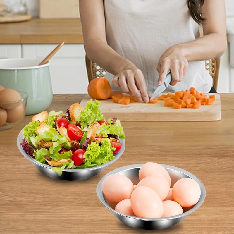 Uoienrt 10 Packs Small Stainless Steel Bowls 3/4 Quart Prep