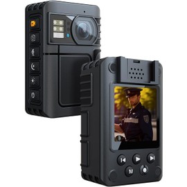 ONCHEER 1080P Body Camera, 64GB Patrol Police Body Worn Camera with Night Vision, Waterproof Wearable Personal Body cam with Shoulder and Waist Clips, 10h Record for Law Enforcement/Sporting Trip