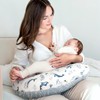 GRSSDER Reversible Nursing Pillow Cover, Ultra Soft Stretchy Minky Removable