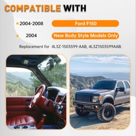 ECOTRIC A Pillar Grab Handle Driver Side Compatible with 2004-2008 Ford F150 F-150 Replacement for 4L3Z-1503599-AAB (Grey)