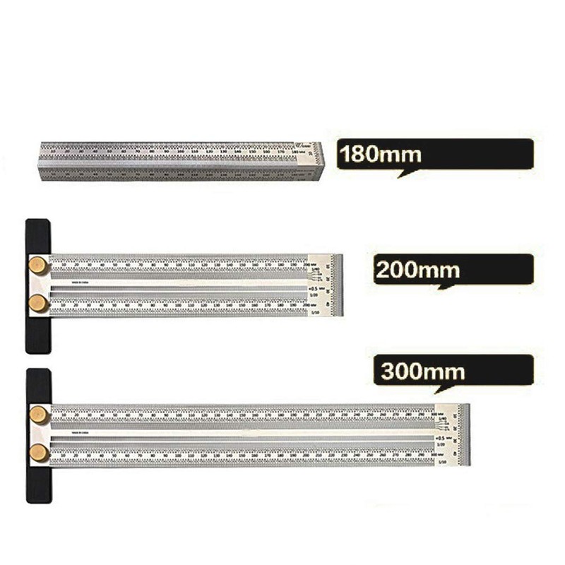 Woodworking Marking T Rulers Ultra Precision,Layout Work Scribe Line Ruler