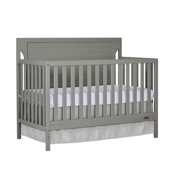 Dream On Me Cape Cod 5-in-1 Convertible Crib in Storm Grey, Greenguard Gold Certified, 55x30x44.5 Inch (Pack of 1)