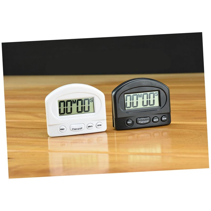 Alipis 2pcs Magnetic Timer Clock with Alarm Large Digital Display
