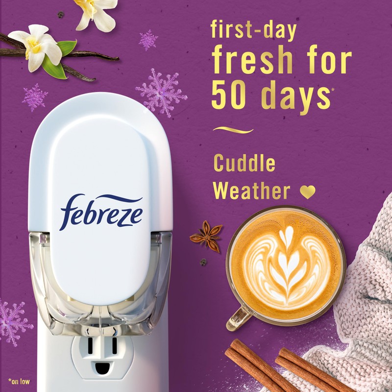 Febreze Plug In Air Freshener, Odor-Fighting Scented Oil Refill, Air