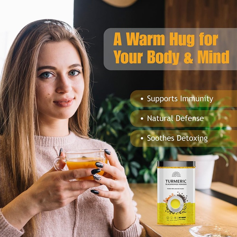 Turmeric Curcumin Powder with Black Pepper - Turmeric Latte Mix