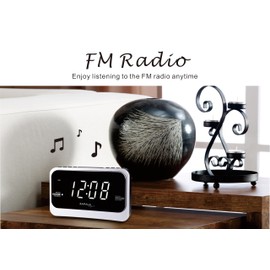 ZAPALA expert Alarm Clock Radio for Bedroom, 2 Alarms Big LED Display Plug in Simple Basic Digital FM Clock Radio with USB Charging Port, Adjustable Volume, Dimmable, Snooze for Deep Sleepers Kids