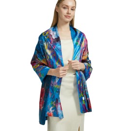 PANTONIGHT Scarfs for Women Fashion Long Floral Scarf Lightweight Silk Feeling Head Scarf Printing Shawls Double Sides (2802)