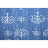 YUVANCRAFTS Indian Handmade Cotton Kantha Quilt Traditional Indigo Print Twin
