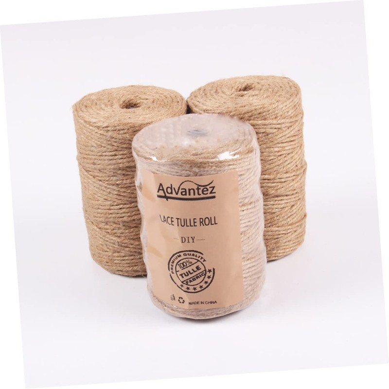 OSALADI Craft Jute Rope String 2pcs Natural Jute Twine 3mm