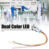 4 Sets PreWired Round LEDs Metal Waterproof 2Color Indicator Common