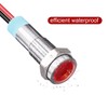 Gebildet 10pcs 6mm 1/4" AC/DC 12-24V LED Metal Indicator Light