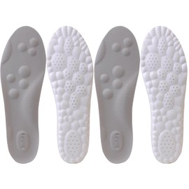 4D Cloud Tech Soles Insoles for Men Women, Super Soft Comfort Cloud Feeling Cushioning Insoles Memory Foam Arch Support Sole Inserts. (2pairs, L Women 12-14.5 / Men 11-13.5)