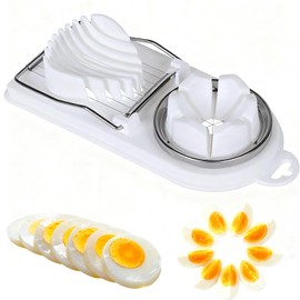 Cortador de huevos para huevos duros, cortador de huevos de acero inoxidable para fresa, mantequilla, kiwi