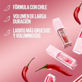 Maybelline Gloss rellenador de labios, Lifter Plump, tono Red Flag 004, 5.4 ml - Brillo labial voluminizador, volumen instantneo y duradero, frmula...