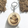 Promotech Hatching Chick Handmade Laser Engraved Single Piece Wooden Keyring,
