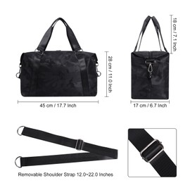 Perselief Travel Duffel Bag, Carry On Tote Bag Sports Gym Bag, Shoulder Weekender Overnight Luggage Bag for Women Men