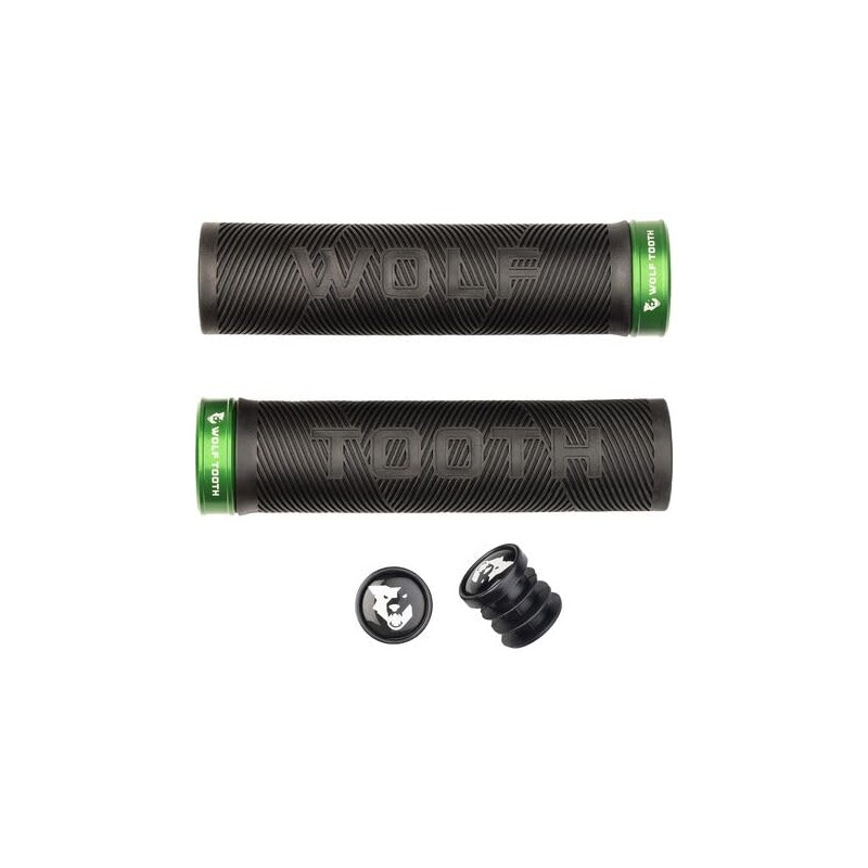 Wolf Tooth Echo Lock-On Grip - Schwarzer Griff mit grünem