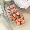 FIEONCIY Press on Nails Medium Square Valentine's Day Glossy Full