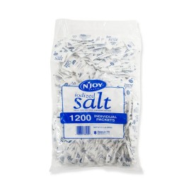 Joy N'Joy Iodized Salt Packets .5g Each | 1200 Count Bulk Case