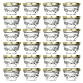 Caviar Line Small Mini Glass Jars With Tin Lids - 24 pack x 1.75 oz – All Purpose Empty Storage Jars