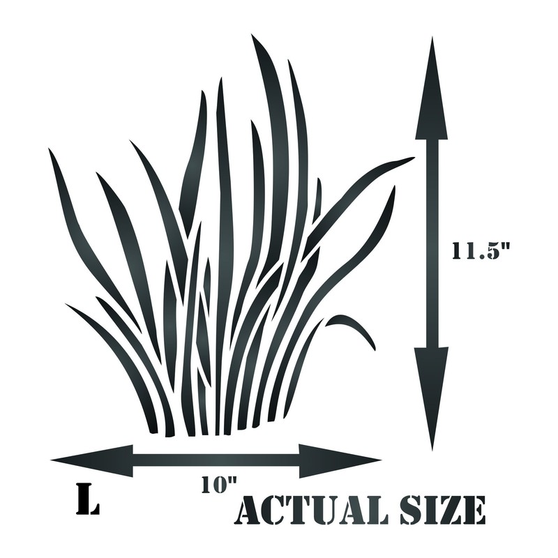 Grass Stencil - 25.5 x 29 cm (L) - Reusable
