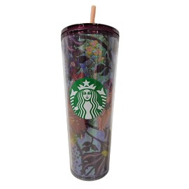 Starbucks Fall 2021 Double Walled 24oz Multicolored Floral Abstract Tumbler
