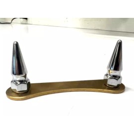 DIY chrome spike BRASS Harley SPRINGER BRIDGE top plate spring brace FLSTS FXSTS