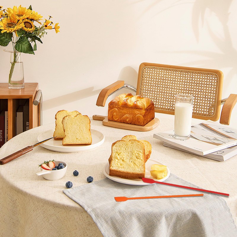 4Pcs Multifunctional Tiny Jar Scraper Spatula Non-Stick Long Handle Jar