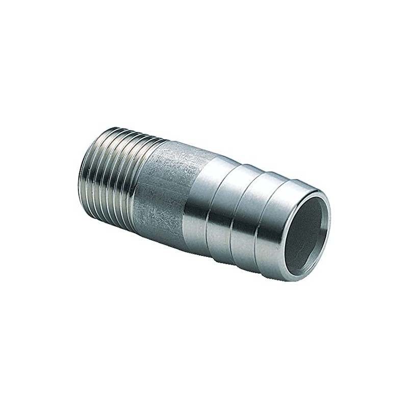 Flowbal Stainless Steel Threaded Fitting Round Hose Nipple VRHN-03 3/8x17