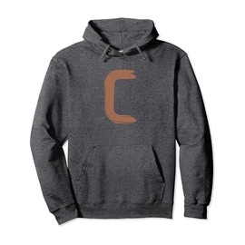 Creative Bold Leather Letter C - Design - Alphabet - Marker Pullover Hoodie