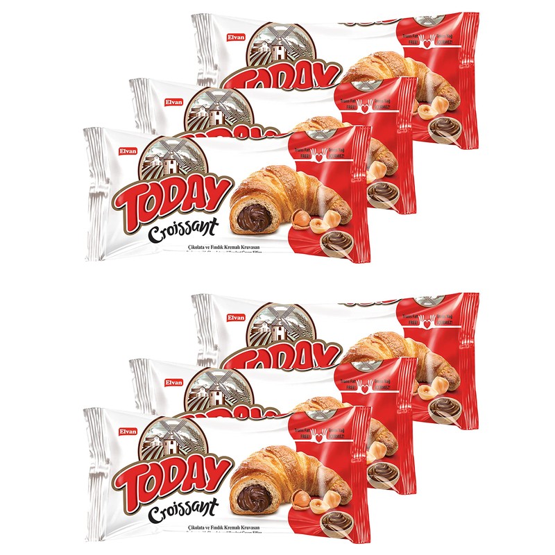 Elvan Today Chocolate Croissants (Pack of 6) | Individually Wrapped,