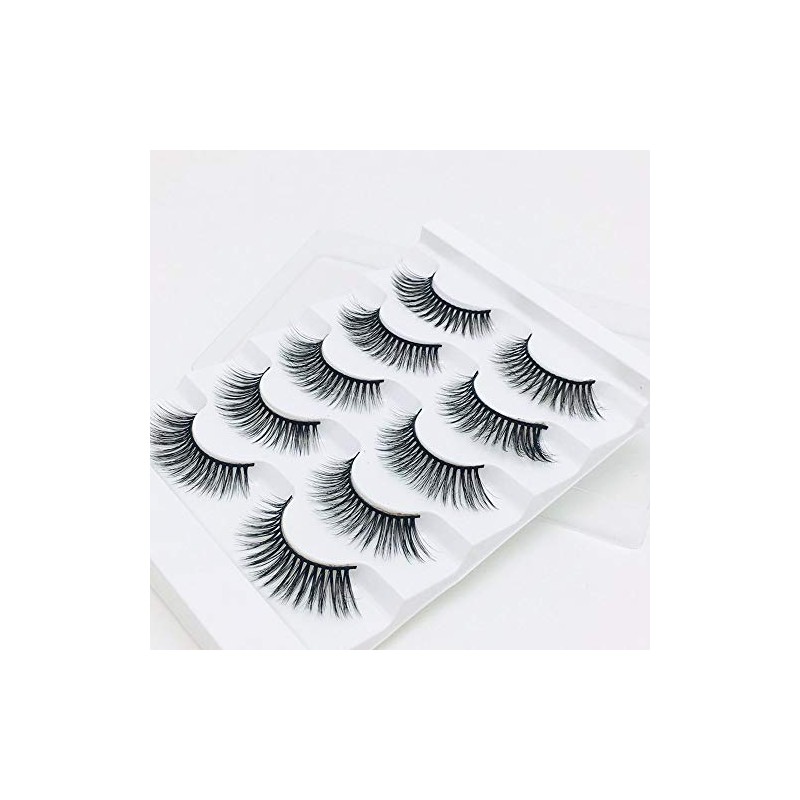 False Eyelashes, 3D Faux Eyelashes Natural Long Looking Fake Eyelashes,Reusable