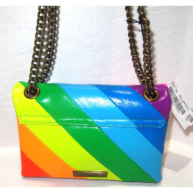 Kurt Geiger London Striped Kensington Mini Crossbody Bag Multicolored NWT