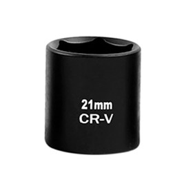 Reniteco Drive Socket Metric Shallow Socket 21mm, 6 Point Design, Cr-V