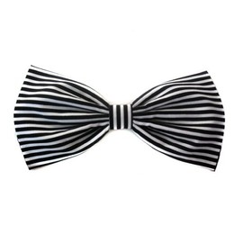 Large Hair Bow Collection (Alligator Clip, Edgy Black & White Stripes)
